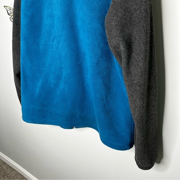 🦋🌙 COLUMBIA | Gray and Blue Color Block Fleece Zip Up Jacket - Picture 7 of 8